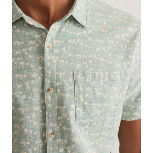 on model image of Classic Stretch Selvage Short Sleeve Shirt