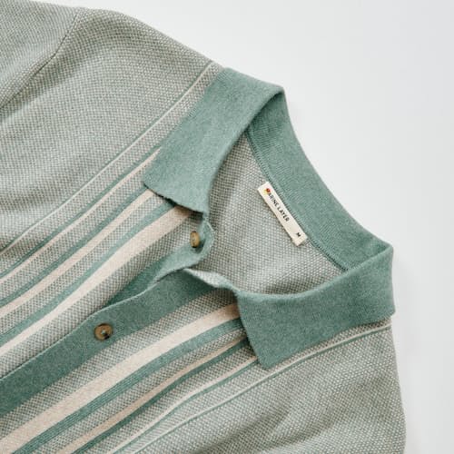 laydown detail image of Stripe Sweater Button Down