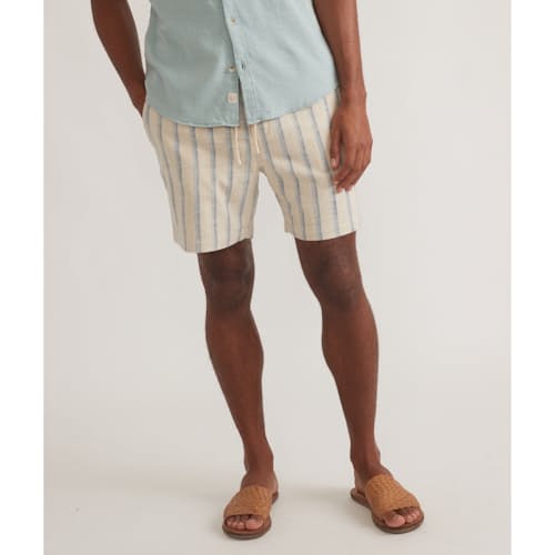 on model image of Saturday Stretch Selvage Short - 6"