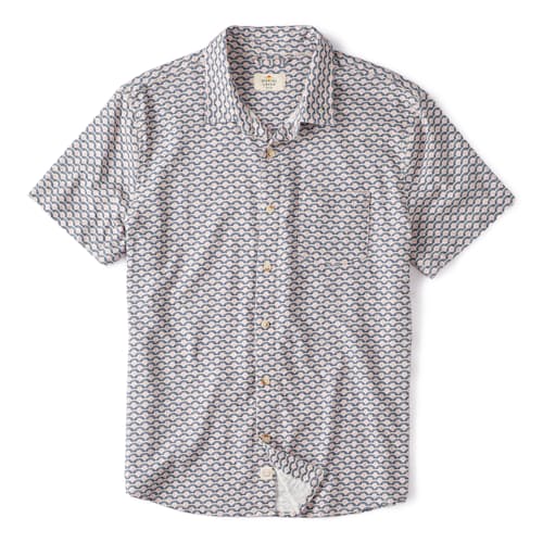 laydown image of Classic Stretch Selvage Short Sleeve Shirt