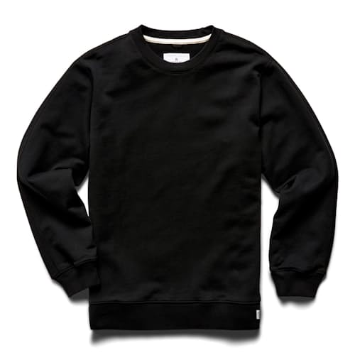 laydown image of Midweight Terry Standard Crew Neck