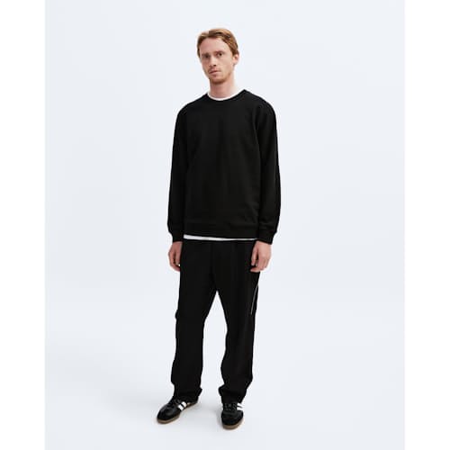 on model image of Midweight Terry Standard Crew Neck
