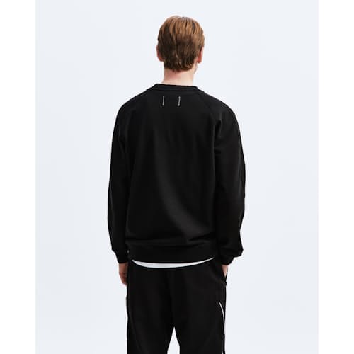 on model image of Midweight Terry Standard Crew Neck