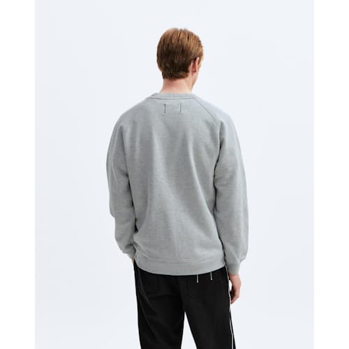 on model image of Midweight Terry Standard Crew Neck