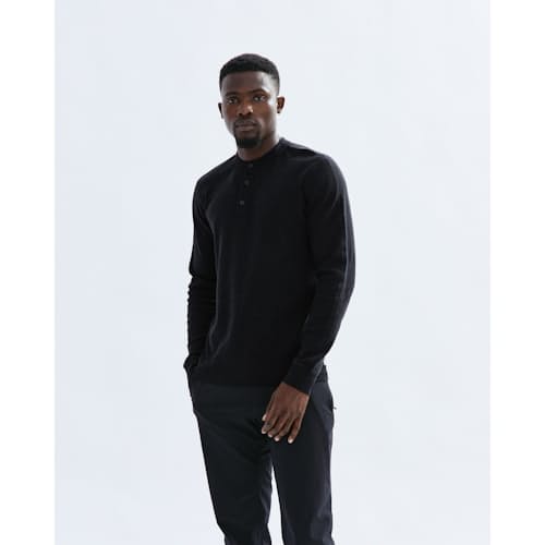lifestyle image of Slub Long Sleeve Henley