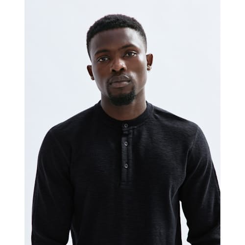 lifestyle image of Slub Long Sleeve Henley
