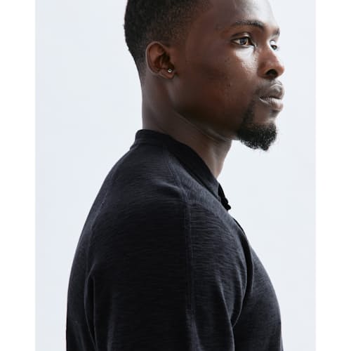 lifestyle image of Slub Long Sleeve Henley