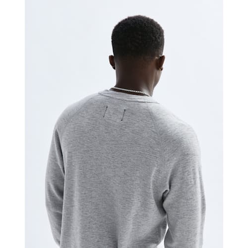 on model image of Slub Long Sleeve Henley
