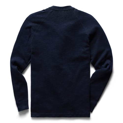laydown image of Slub Long Sleeve Henley