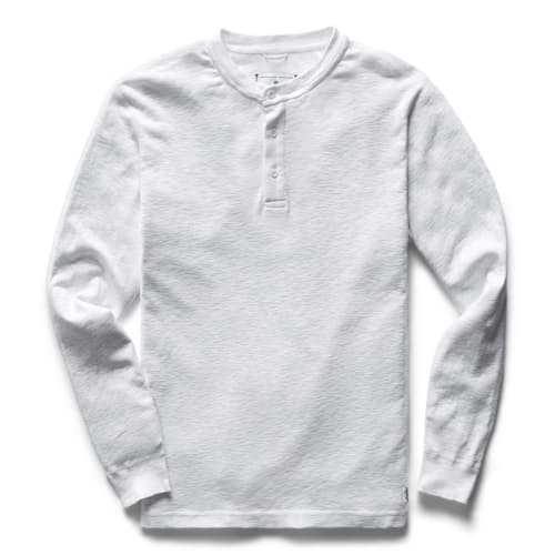 laydown image of Slub Long Sleeve Henley