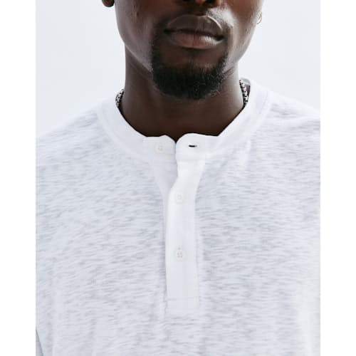 lifestyle image of Slub Long Sleeve Henley