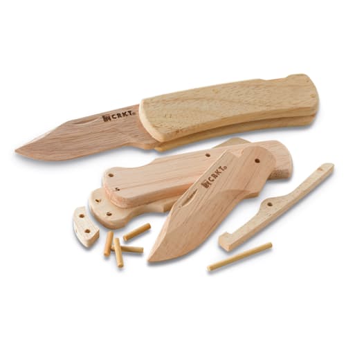 laydown image of Nathan's Wooden Knife Safety Kit