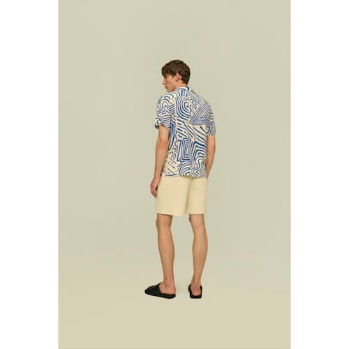 on model image of Eldovado Viscose Short Sleeve Shirt