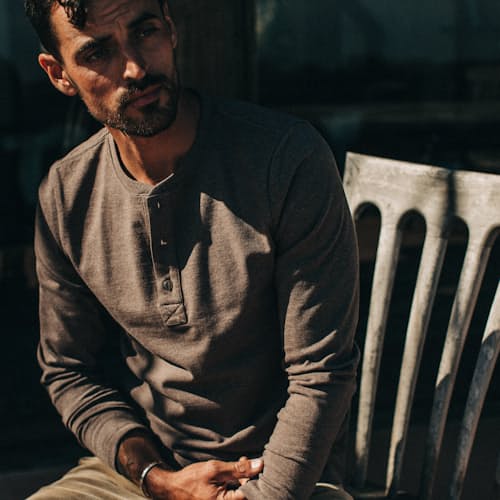 laydown image of The Heavy Bag Henley