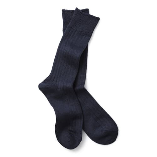 laydown image of Ribbed Linen Cotton Sock