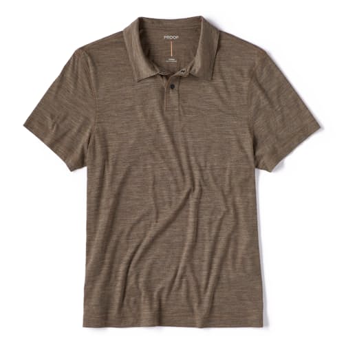 laydown image of 72-Hour Merino Two-Button Polo Shirt