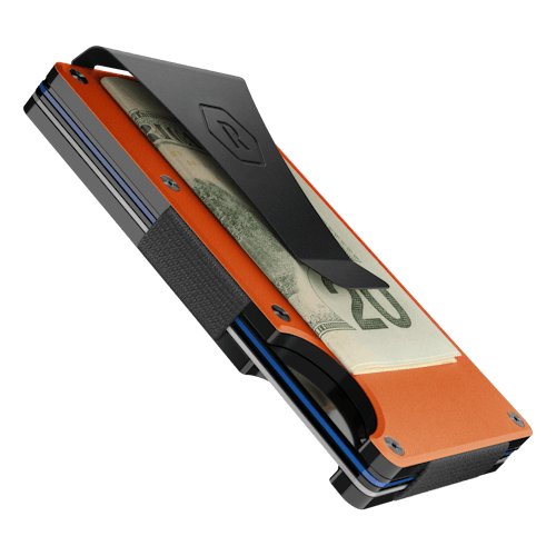 lifestyle image of Aluminum Wallet + Money Clip