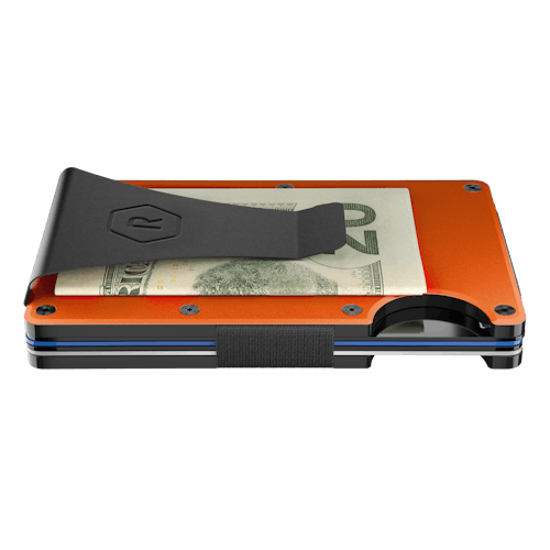 lifestyle image of Aluminum Wallet + Money Clip