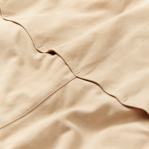 laydown detail image of G9 Harrington Suede Jacket