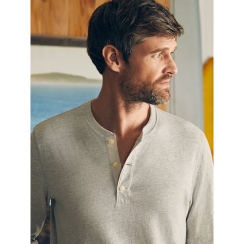 lifestyle image of Sunwashed Slub Henley