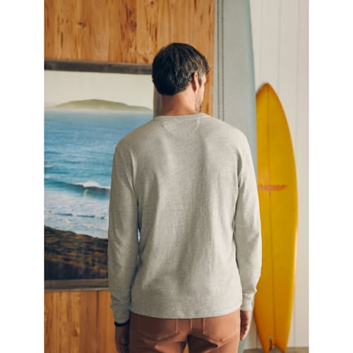 lifestyle image of Sunwashed Slub Henley