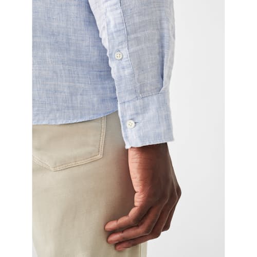 on model image of Laguna Linen Shirt