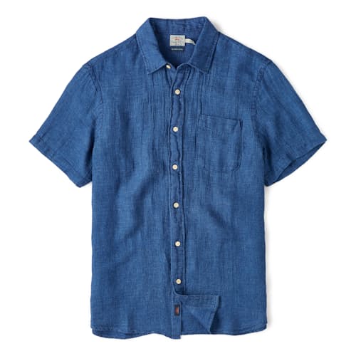 laydown image of Palma Linen Short Sleeve Shirt