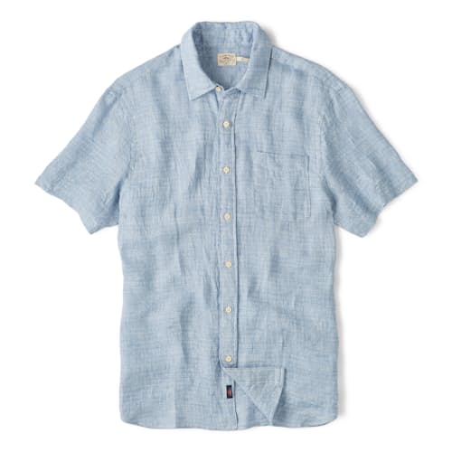laydown image of Palma Linen Short Sleeve Shirt