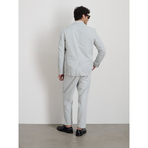on model image of Mill Seersucker Blazer