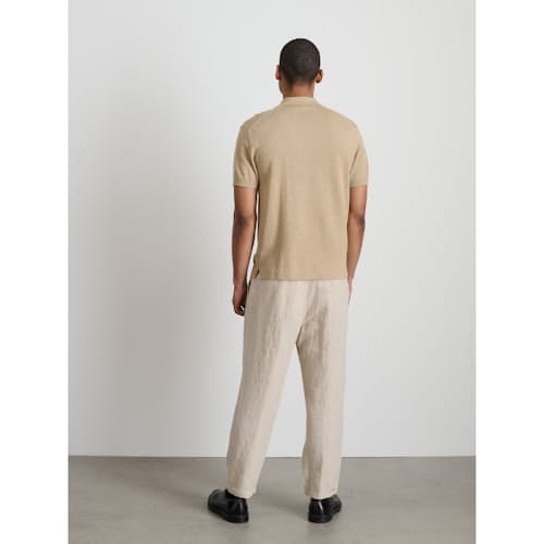 on model image of Short Sleeve Bowling Shirt