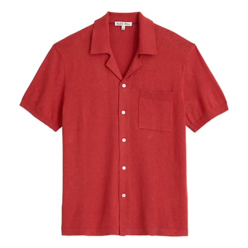 laydown image of Short Sleeve Bowling Shirt