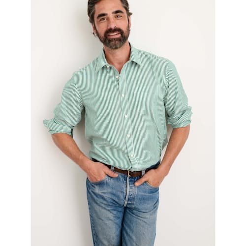 on model image of Stripe Mill Shirt