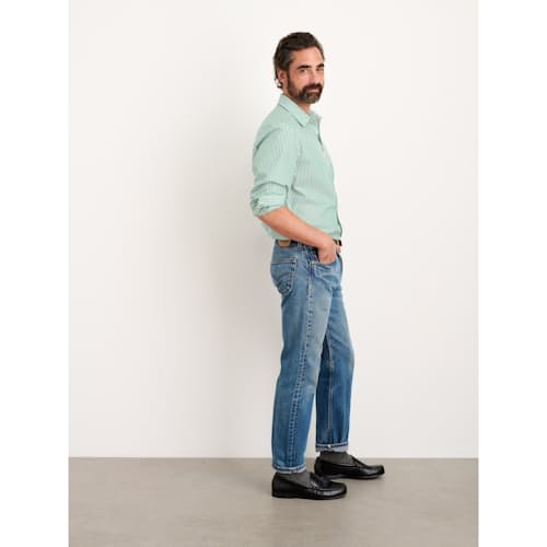 on model image of Stripe Mill Shirt
