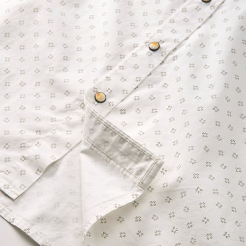 laydown detail image of Western Micro Print Short Sleeve Shirt