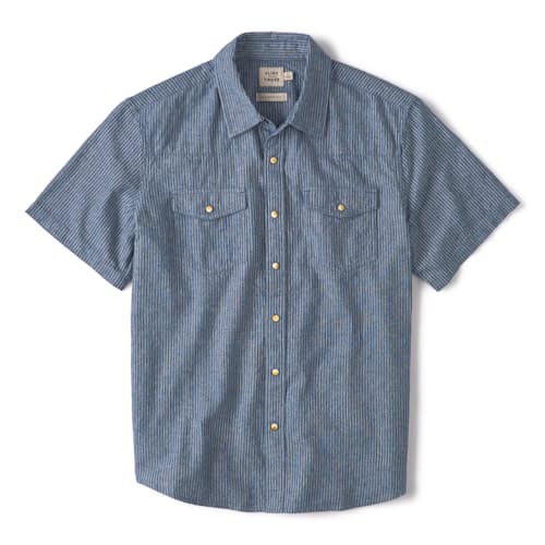 laydown image of Western Chambray Short Sleeve Shirt