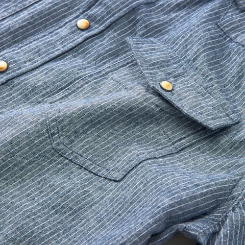 laydown detail image of Western Chambray Short Sleeve Shirt