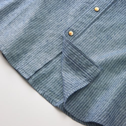 laydown detail image of Western Chambray Short Sleeve Shirt
