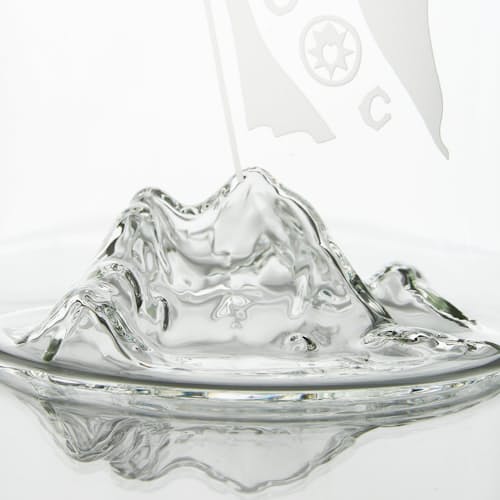 laydown image of Huckberry x The Explorers Club Decanter