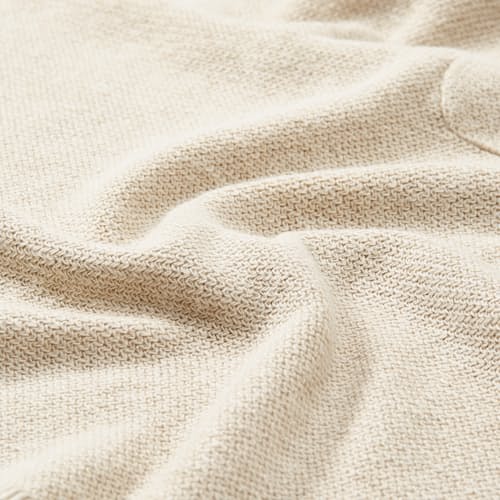 laydown detail image of Cotton Linen Sweater Polo Shirt