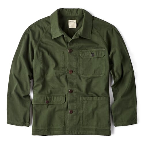 laydown image of Journey Herringbone Chore Coat