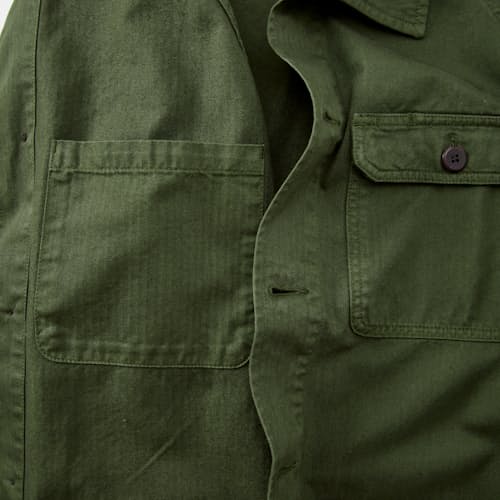 laydown detail image of Journey Herringbone Chore Coat