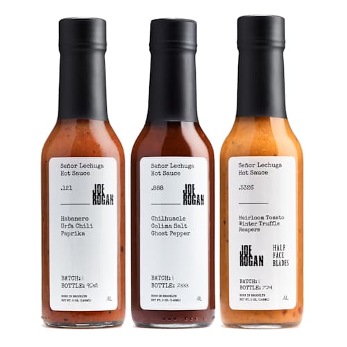 laydown image of The Joe Rogan Hot Sauce Collection