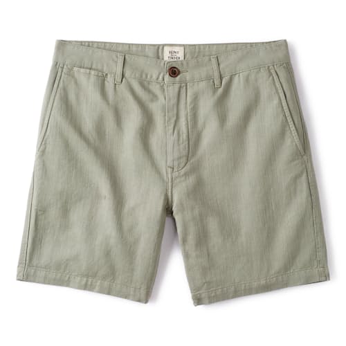 laydown image of Cotton Linen Short - 7"
