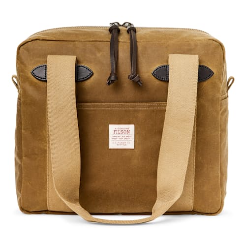 laydown image of Tin Cloth Tote Bag w/ Zipper