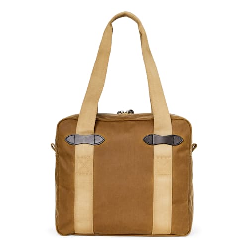 laydown image of Tin Cloth Tote Bag w/ Zipper