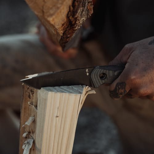 lifestyle image of Huckberry X Gerber Terracraft Knife