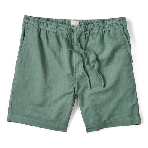 laydown image of 365 Cotton Linen Drawstring Short - 7"