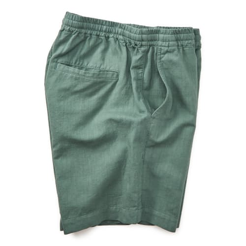 laydown image of 365 Cotton Linen Drawstring Short - 7"