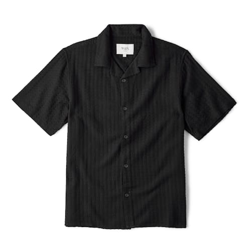 laydown image of Didcot Waffle Textured Short Sleeve Shirt