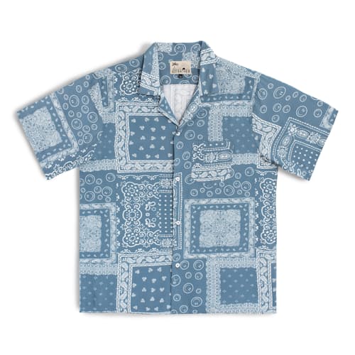 laydown image of Beach Camp Collar Short Sleeve Shirt